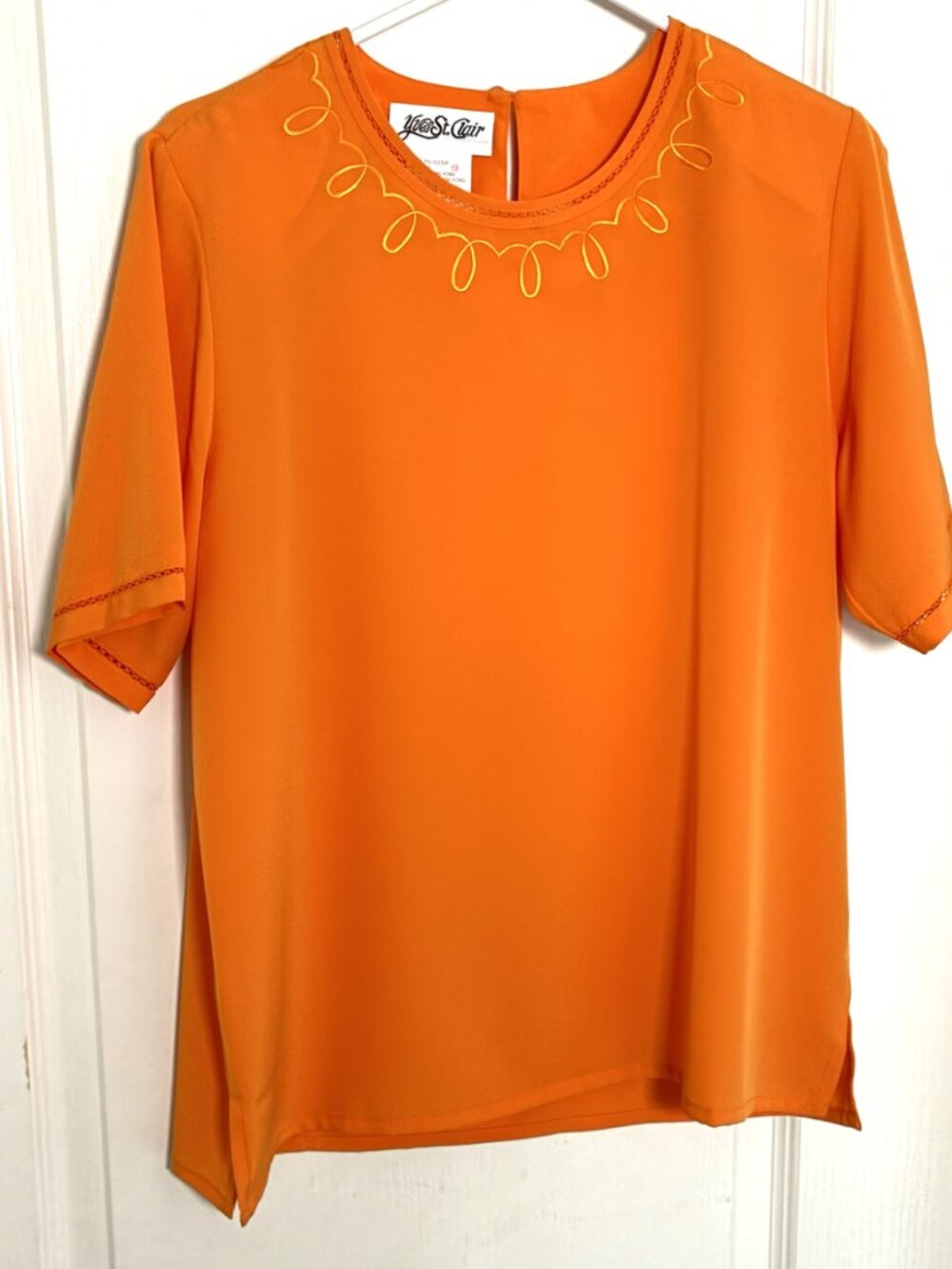 Yves St Clair: Size 12  Orange Top